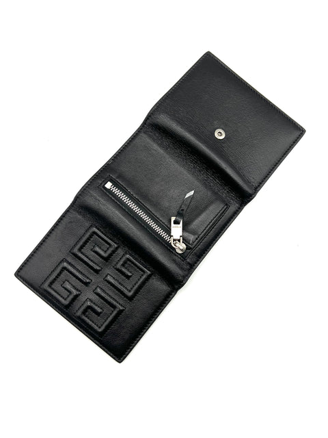 Givenchy Black Unisex Debossed 4g Wallet