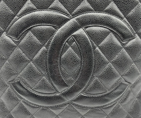 Chanel Black Medallion Tote in Caviar Leather