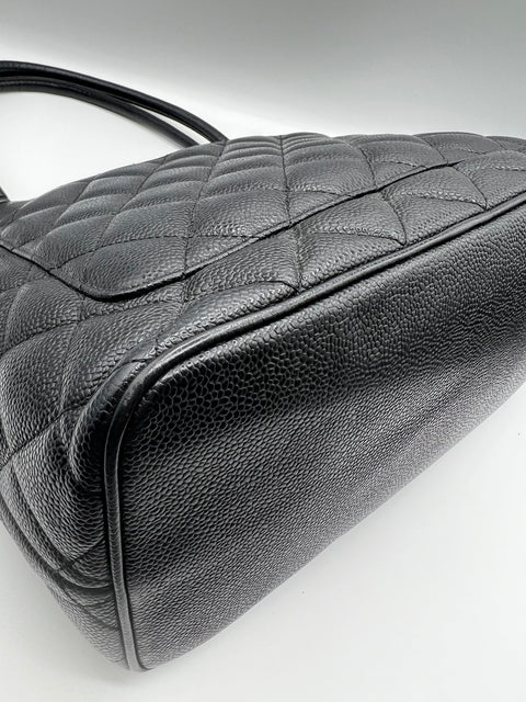 Chanel Black Medallion Tote in Caviar Leather