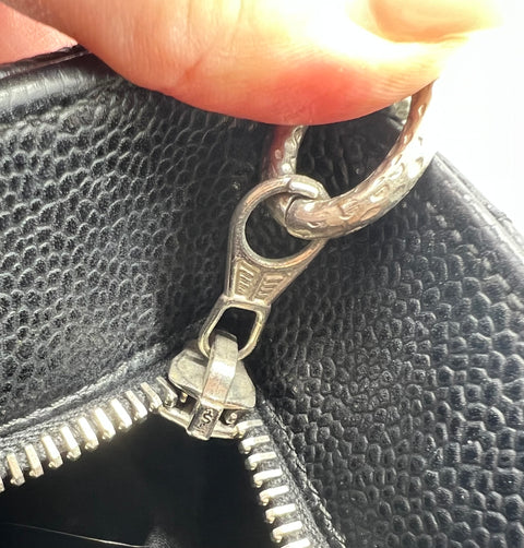 Chanel Black Medallion Tote in Caviar Leather
