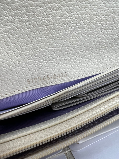 Gucci Flora Leather and Canvas Wallet on Chain