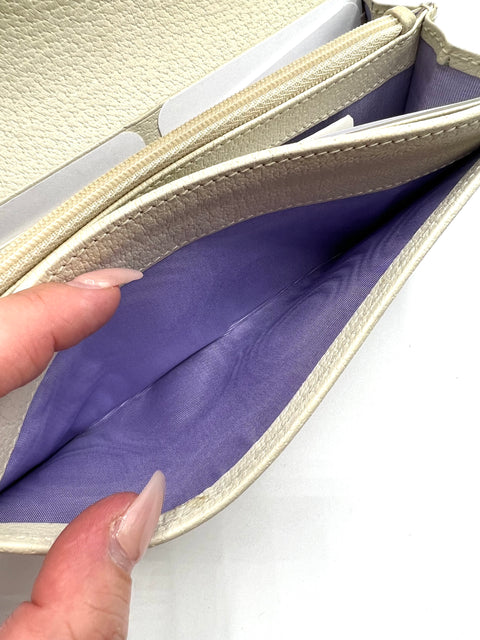 Gucci Flora Leather and Canvas Wallet on Chain