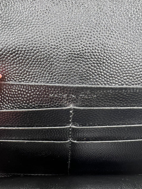 Saint Laurent Black Monogram Large Flap Wallet