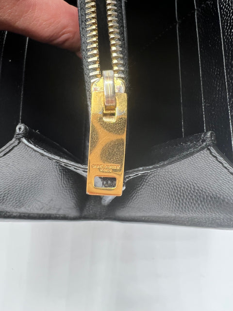 Saint Laurent Black Monogram Large Flap Wallet