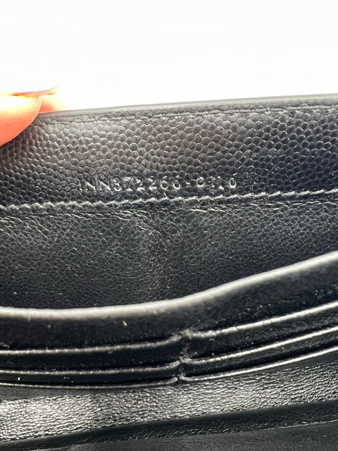 Saint Laurent Black Monogram Large Flap Wallet