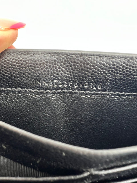 Saint Laurent Black Monogram Large Flap Wallet