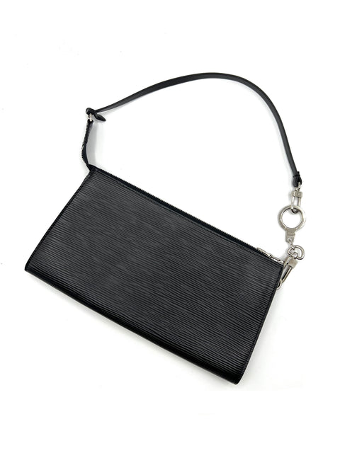 Louis Vuitton Black Noir Epi Leather Pochette Accessoires