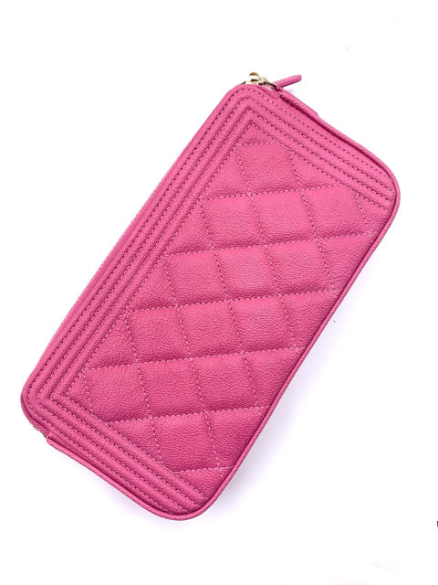Chanel Boy Double Zip Clutch with Chain Bag