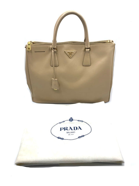 Prada Galleria Large Tote Bag in Beige