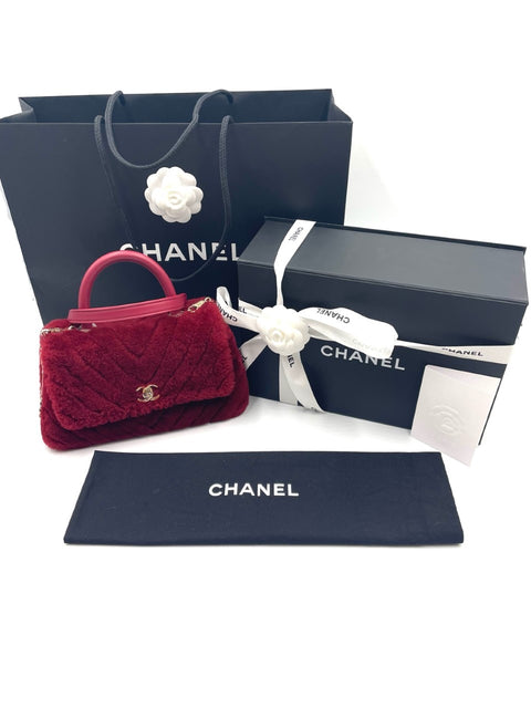 Chanel Mini Coco Handle Shearling Lambskin Bag