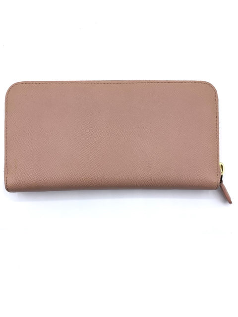 Prada Zip Around Saffiano Leather Wallet