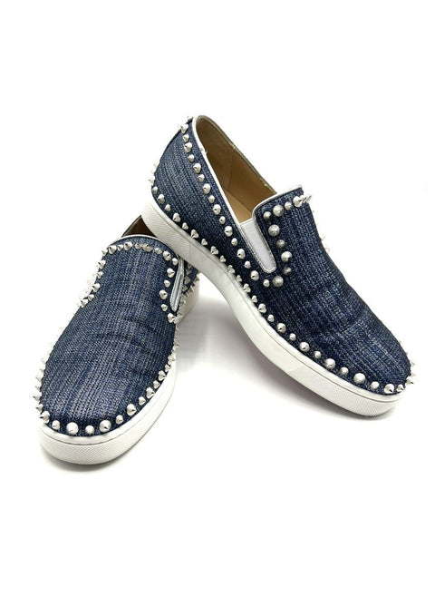 Christian Louboutin Men's Pik Boat Flat Lame Lux