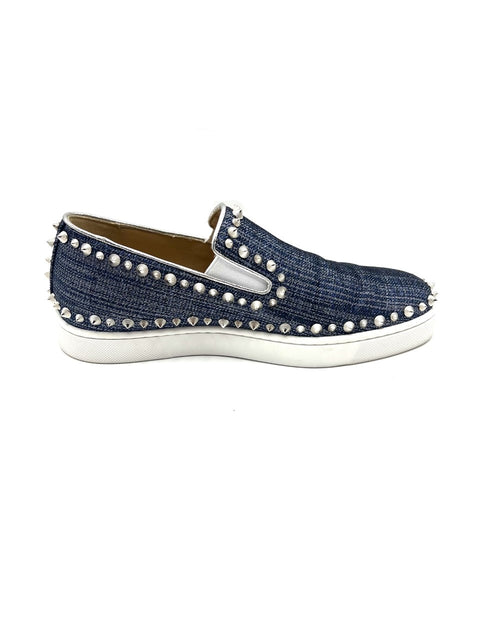 Christian Louboutin Men's Pik Boat Flat Lame Lux
