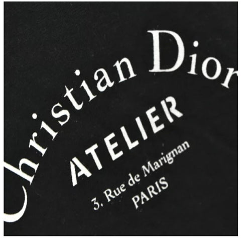 Christian Dior Unisex Atelier Logo Crewneck T-Shirt