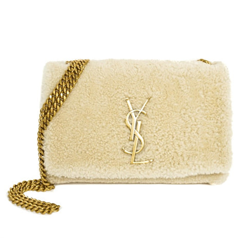 Saint Laurent Kate Shearling Shoulder Bag