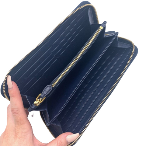 Prada Vitello Move Zip Around Wallet