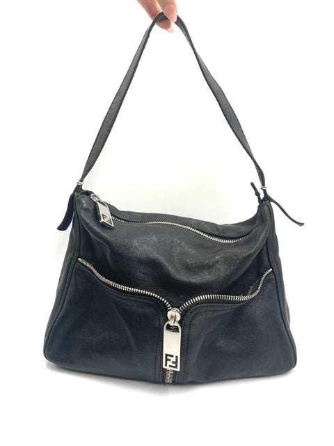 Fendi Black Zucca Shoulder Bag