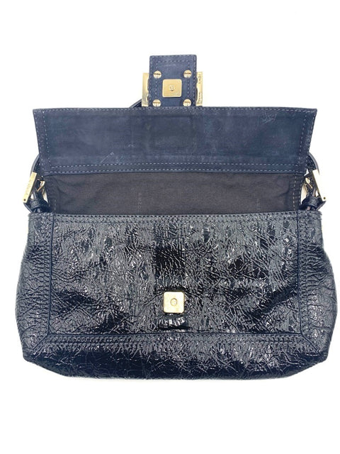Fendi Baguette in Black Patent Leather