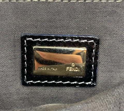 Fendi Baguette in Black Patent Leather