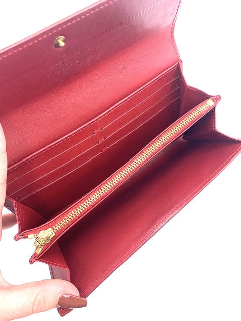 Louis Vuitton Sarah Wallet in Patent Leather