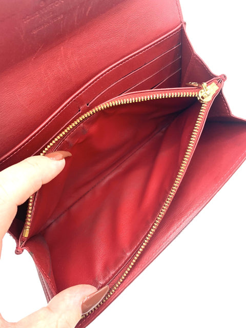 Louis Vuitton Sarah Wallet in Patent Leather