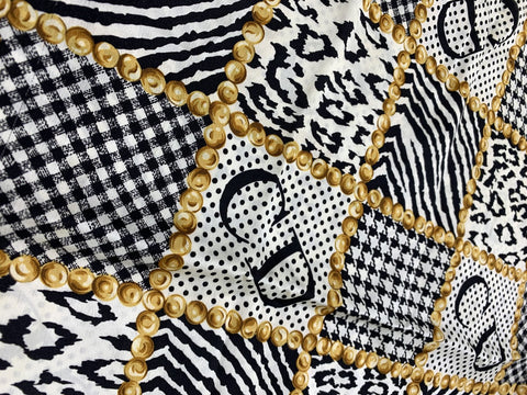Christian Dior Black Silk Scarf
