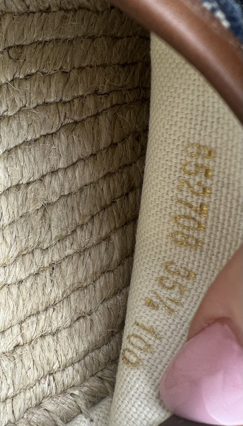 Gucci GG Denim Wedge Espadrilles