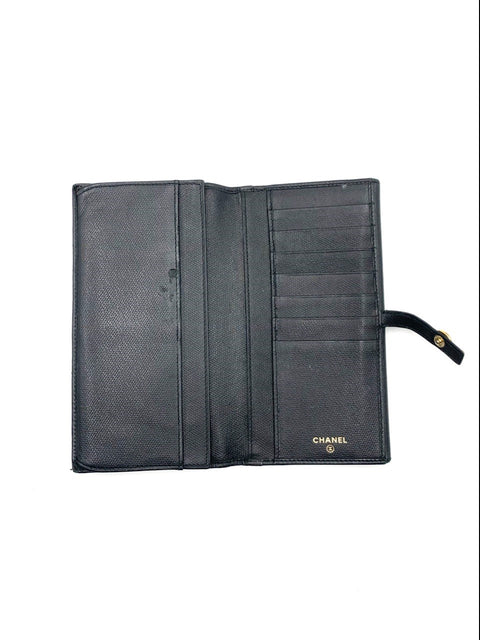 Chanel Long Black Wallet