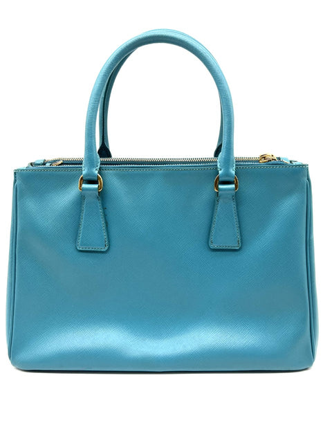 Prada Saffiano Leather Small Double Zip Tote