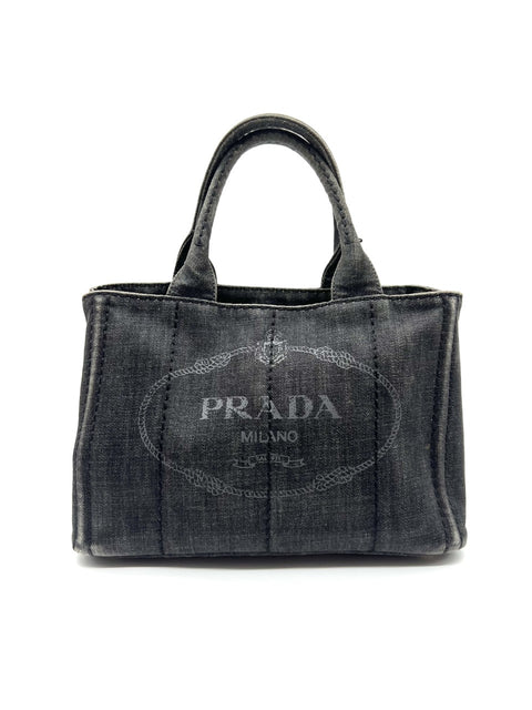 Prada Denim Canapa Tote Bag