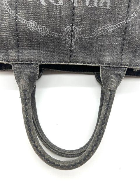 Prada Denim Canapa Tote Bag