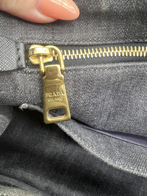 Prada Denim Canapa Tote Bag