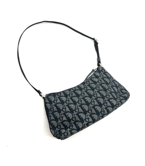 Christian Dior Navy Trotter Shoulder Bag
