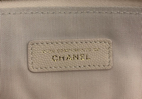 Chanel Caviar Leather O-Case Zip Pouch Clutch