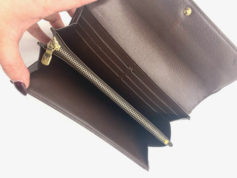 Louis Vuitton Sarah Wallet in Damier Ebene