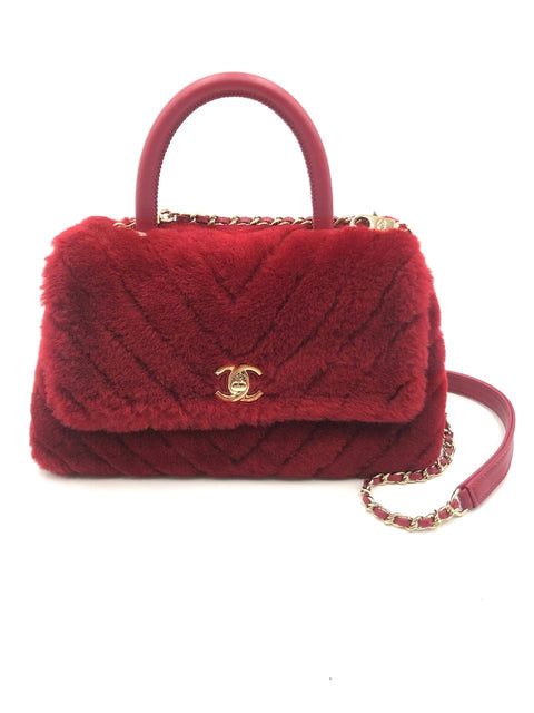 Chanel Mini Coco Handle Shearling Lambskin Bag