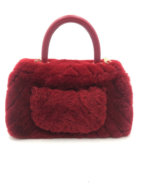 Chanel Mini Coco Handle Shearling Lambskin Bag