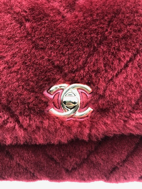 Chanel Mini Coco Handle Shearling Lambskin Bag