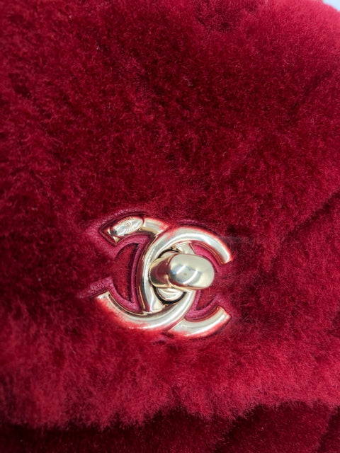 Chanel Mini Coco Handle Shearling Lambskin Bag