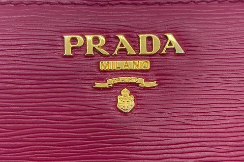 Prada Zip Around Leather Wallet