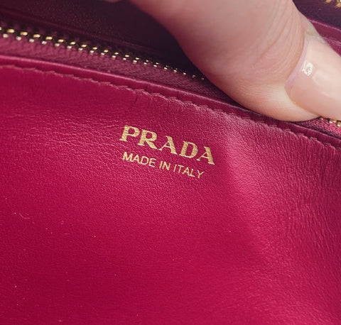 Prada Zip Around Leather Wallet