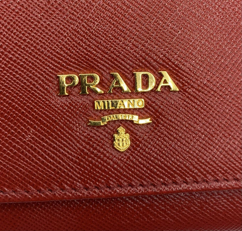 Prada Wallet on Chain in Saffiano Leather
