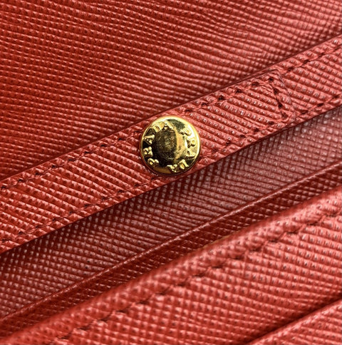 Prada Wallet on Chain in Saffiano Leather