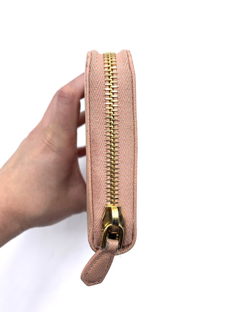 Prada Zip Around Saffiano Leather Wallet