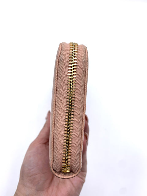 Prada Zip Around Saffiano Leather Wallet