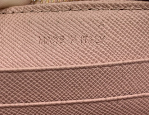 Prada Zip Around Saffiano Leather Wallet