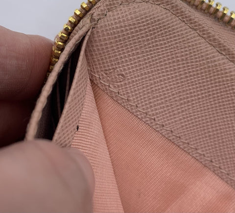 Prada Zip Around Saffiano Leather Wallet
