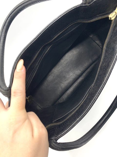 Chanel Black Medallion Tote in Caviar Leather