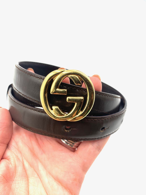 Gucci Interlocking G Brown Belt