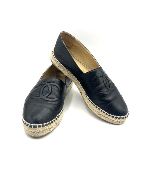 Chanel Espadrilles in Black Lambskin
